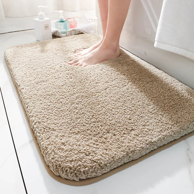 Tapis de Bain Épais Antidérapant en Microfibre Douce