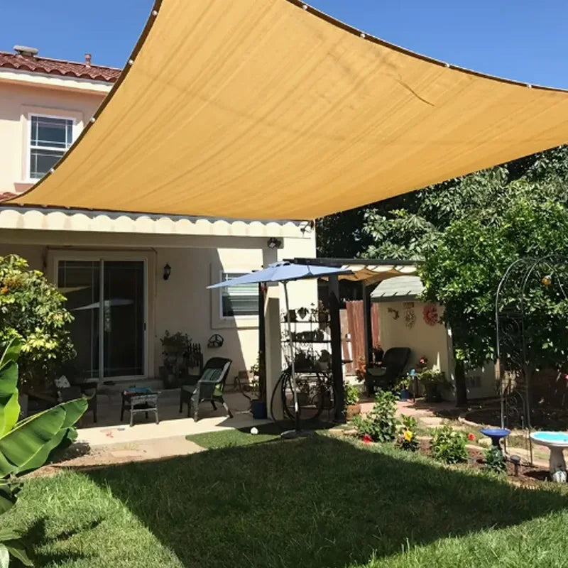 Voile d'Ombrage Rectangulaire en Maille pour Terrasse et Jardin