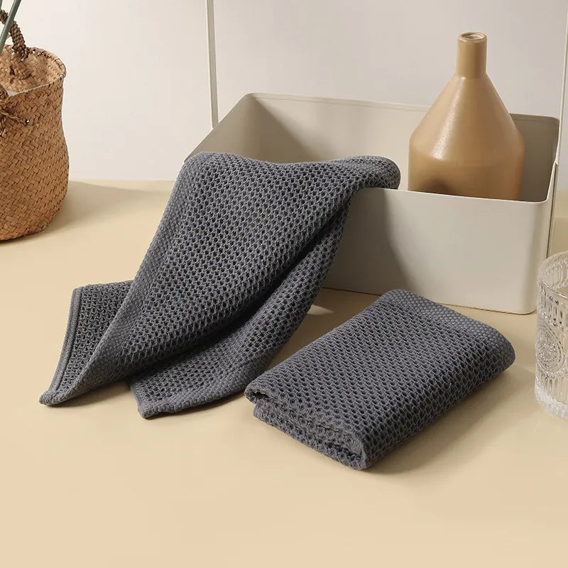 Set de 6 Serviettes en Coton à Tissage Nid d’Abeille