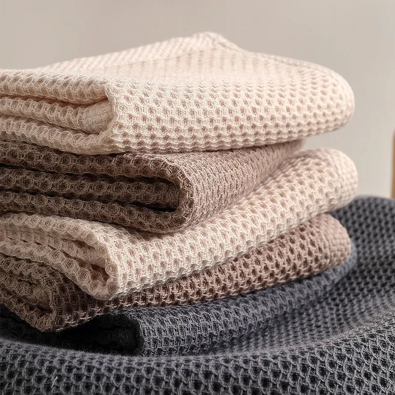 Set de 6 Serviettes en Coton à Tissage Nid d’Abeille