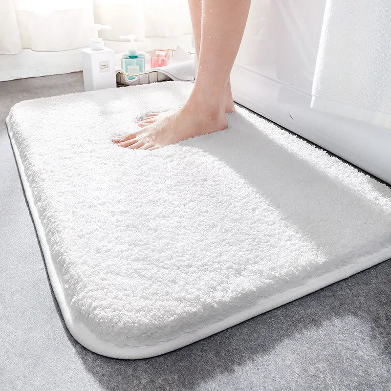 Tapis de Bain Épais Antidérapant en Microfibre Douce