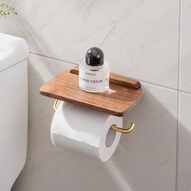 Lumea Support Mural pour Papier Toilette avec Étagère Intégrée