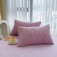Taies d’Oreiller Texturées en Microfibre – Lot de 2