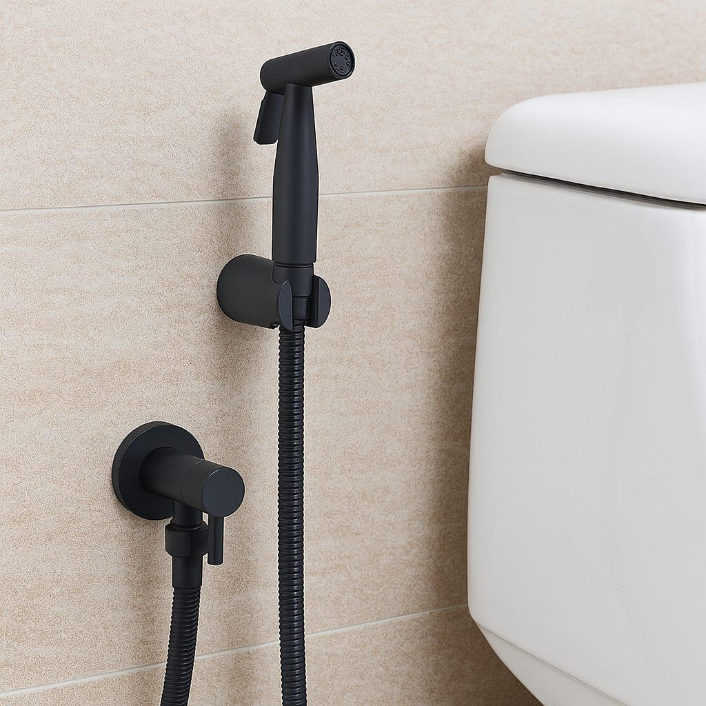 Douchette WC en Acier Inoxydable avec Support Mural