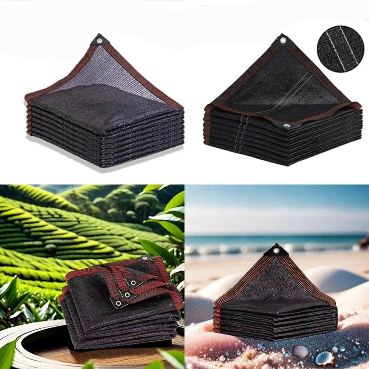 Toile d'Ombrage Anti-UV pour Jardin et Espaces Extérieurs