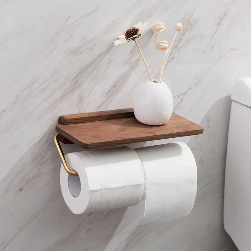 Lumea Support Mural pour Papier Toilette avec Étagère Intégrée