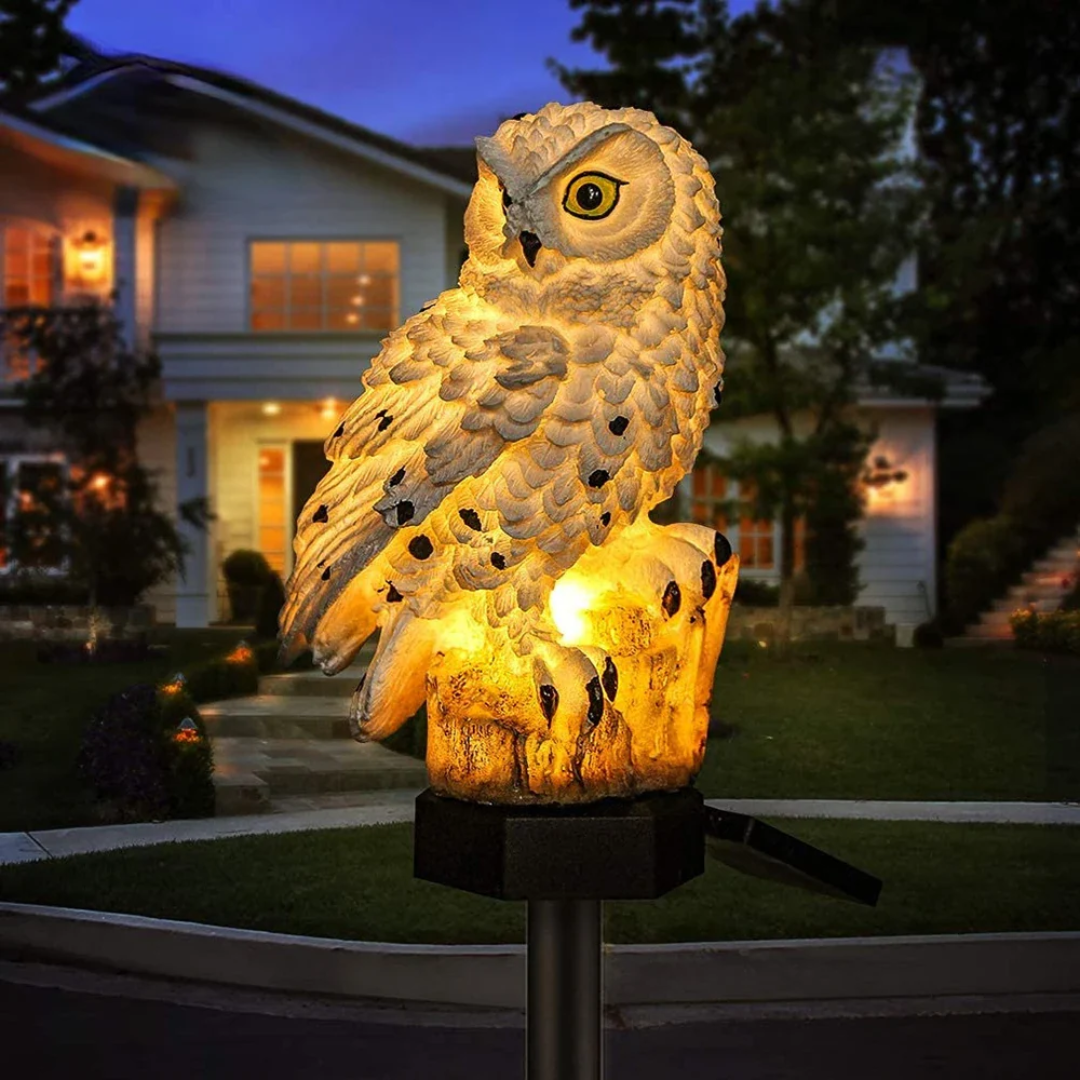 Women's Lampe Solaire Jardin with Hibou Design and Éclairage LED Automatique 0