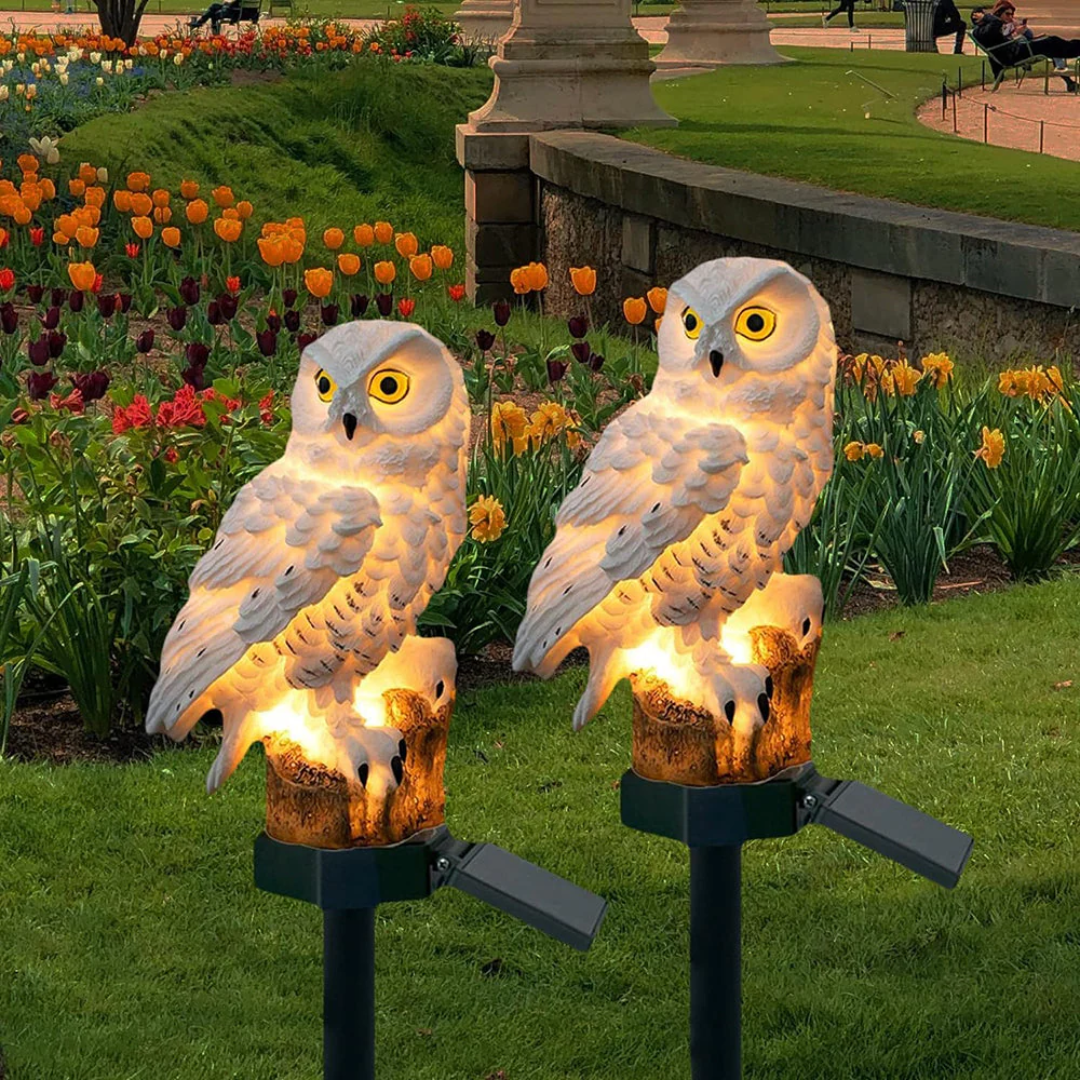 Women's Lampe Solaire Jardin with Hibou Design and Éclairage LED Automatique 1