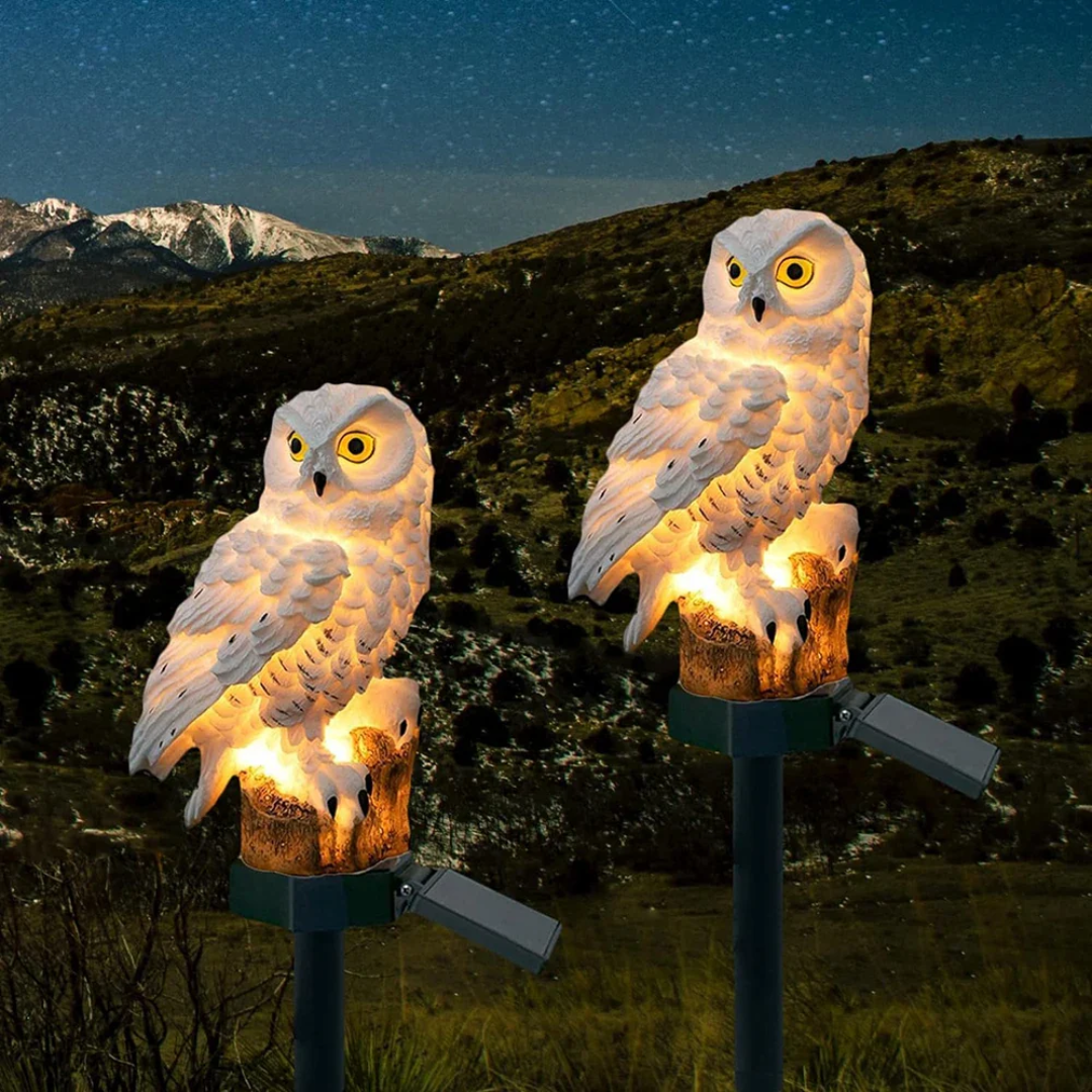 Women's Lampe Solaire Jardin with Hibou Design and Éclairage LED Automatique 2