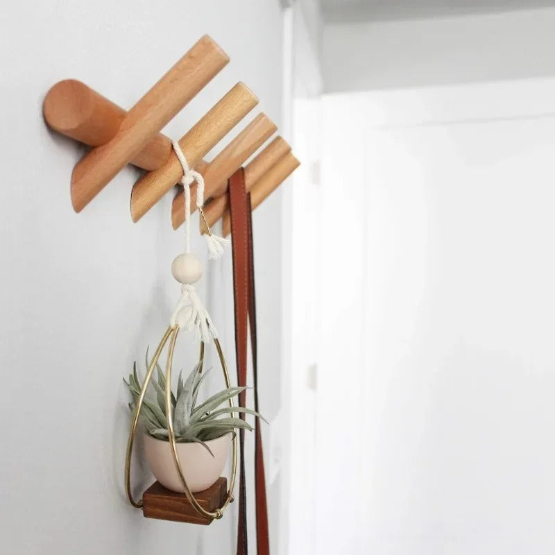 Women's Wall Rack with Scandinavian Design and Functional Storage 0