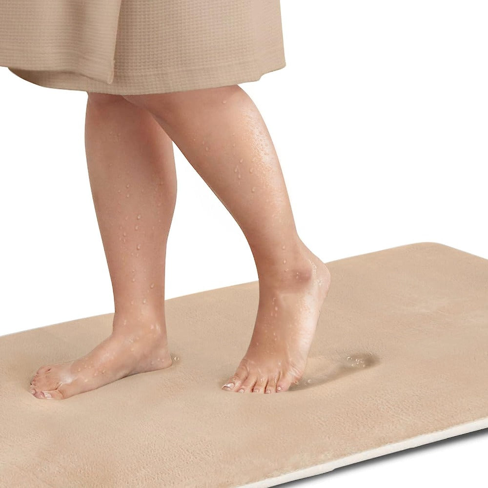 Tapis de Bain Antidérapant Absorbant en Mousse à Mémoire