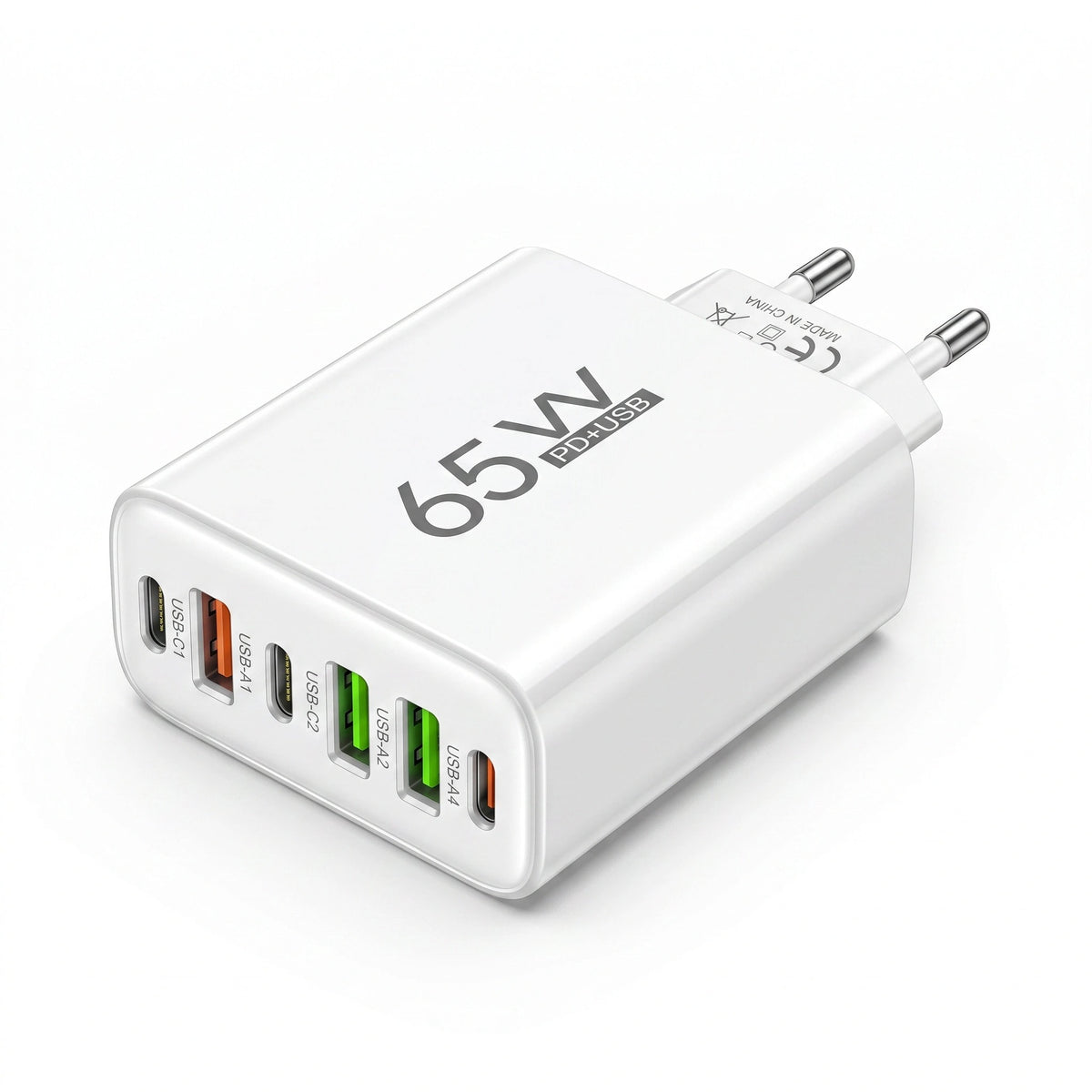 Chargeur 65W 6 Ports USB-A et USB-C
