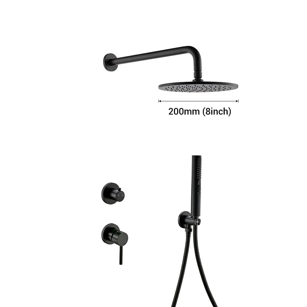 Colonne de douche encastrée noir mat