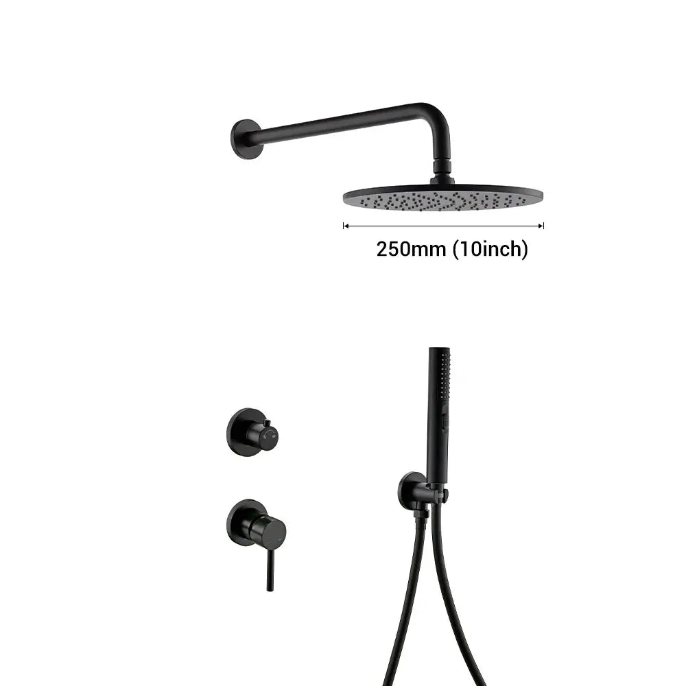 Colonne de douche encastrée noir mat