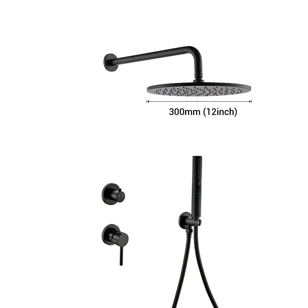 Colonne de douche encastrée noir mat
