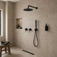 Colonne de douche encastrée noir mat