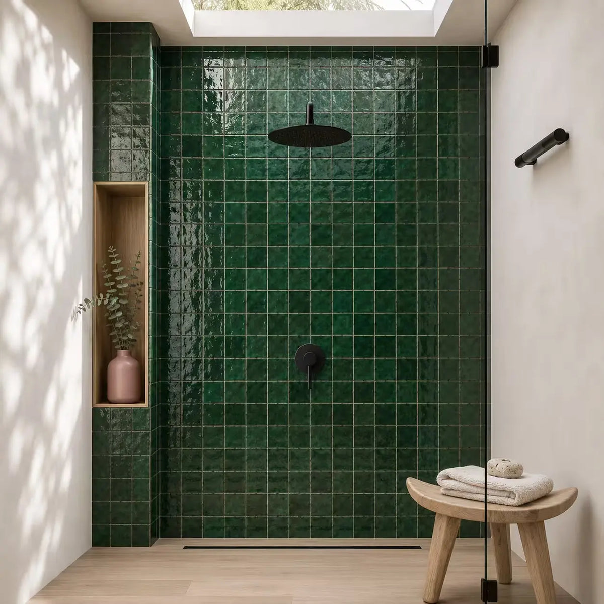 colonne de douche encastrée noir mat salle de bain design