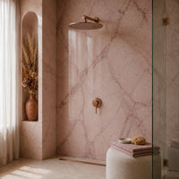 Colonne de douche encastrée or rose brossé