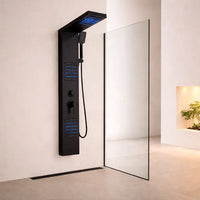 Colonne de douche hydromassante noir mat