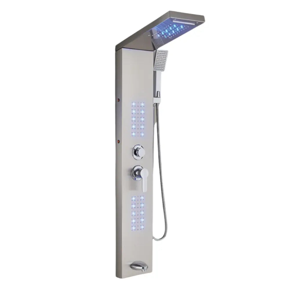 Colonne de douche hydromassante chrome avec LED