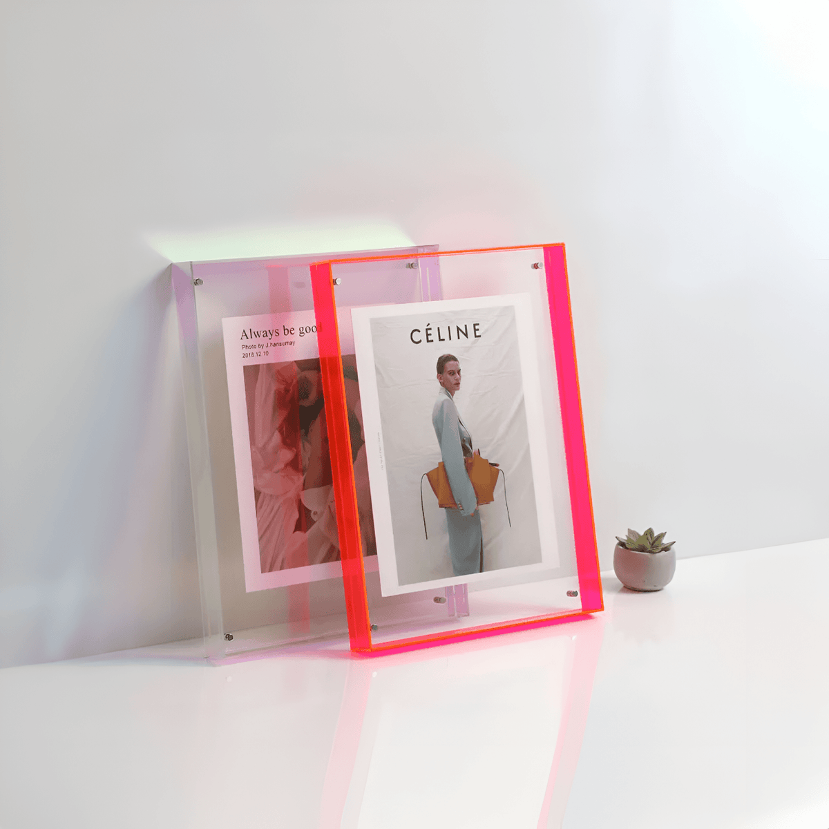 Cadre Photo Transparent en Acrylique Double Face
