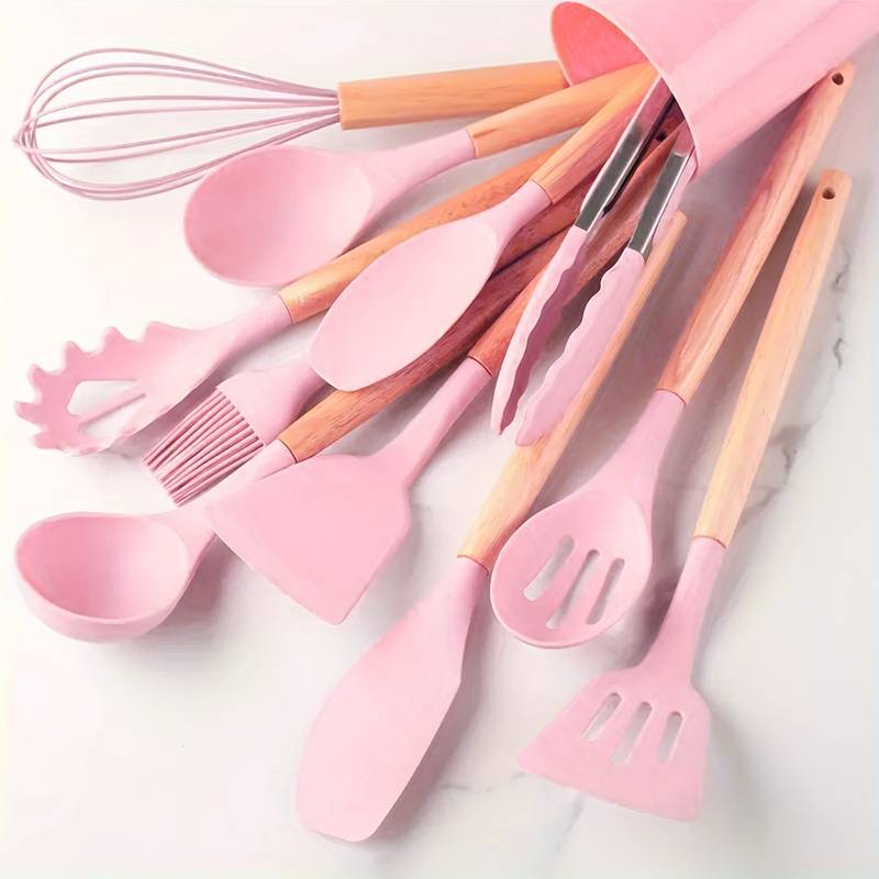 Set d'Ustensiles de Cuisine en Silicone – 12 Pièces