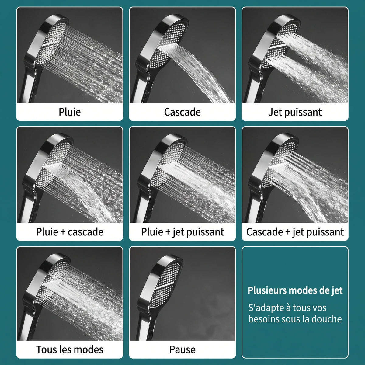 Douchette de Douche Haute Pression avec Filtration Intégrée