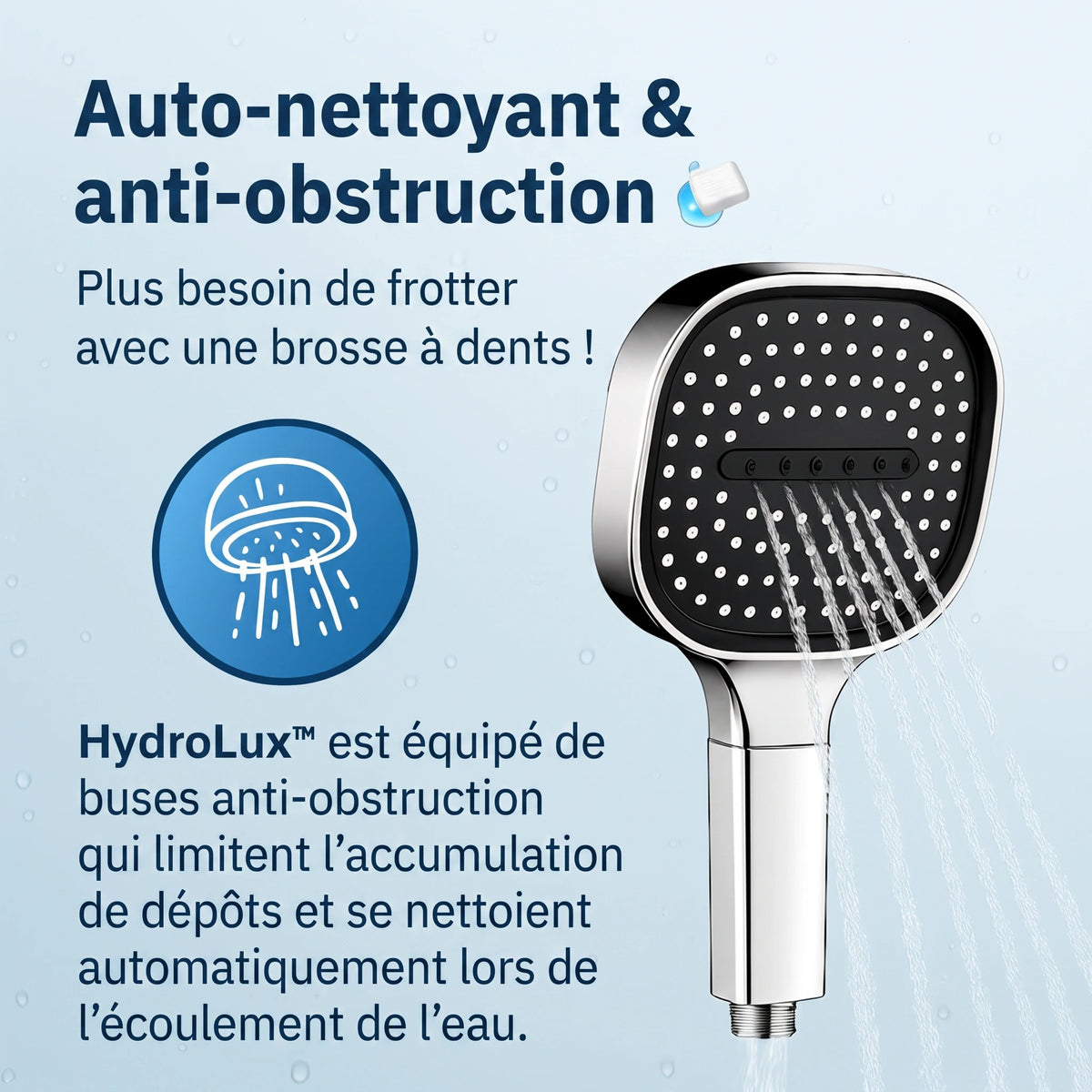 Douchette de Douche Haute Pression avec Filtration Intégrée