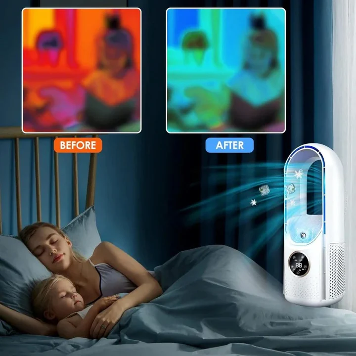 Refroidisseur d'Air Compact Sans Pales USB pour Bureau et Chambre