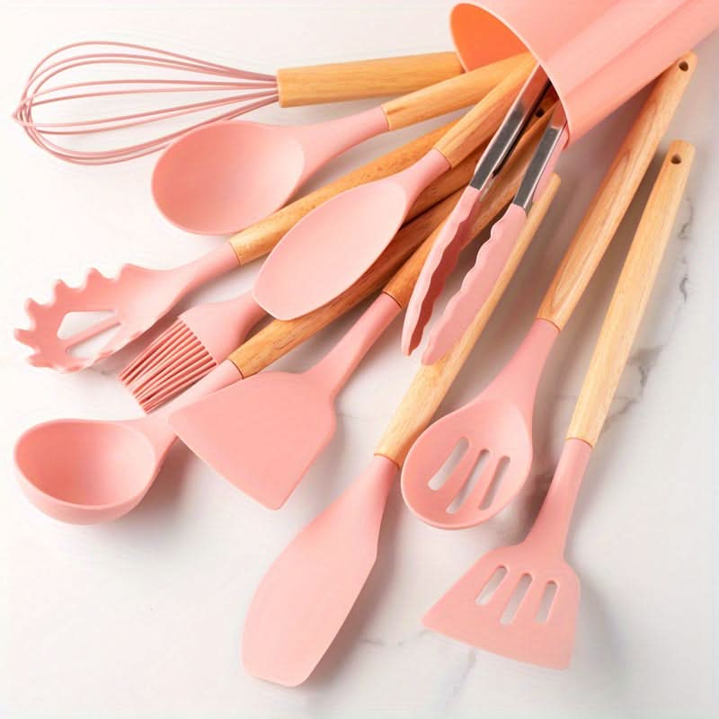 Set d'Ustensiles de Cuisine en Silicone – 12 Pièces
