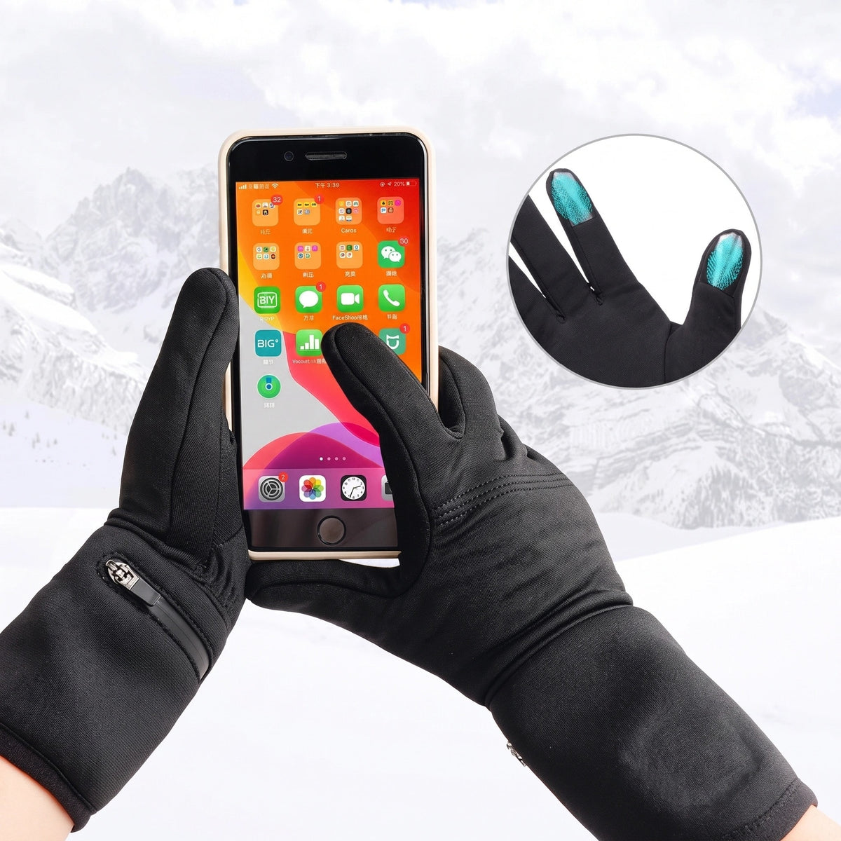 Gants Chauffants d’Hiver – 3 Niveaux de Chaleur