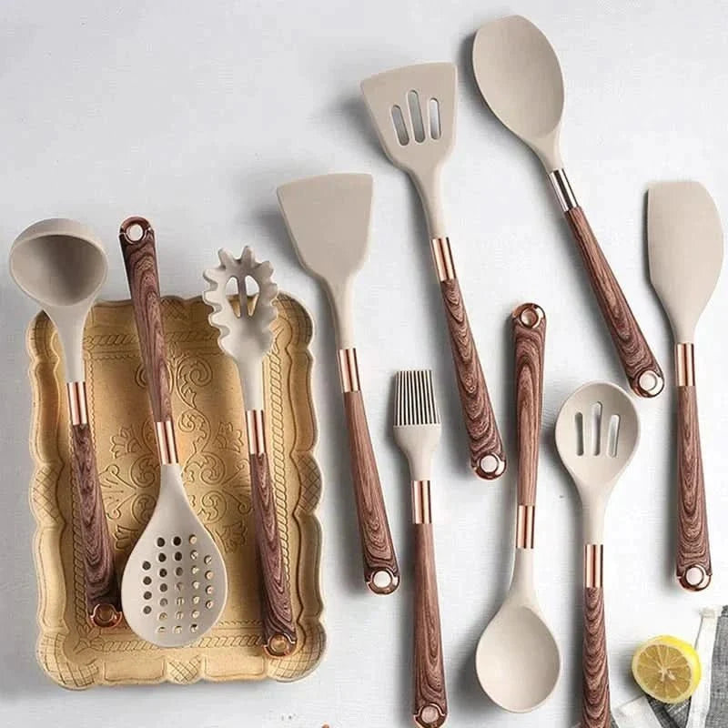 Set d'Ustensiles de Cuisine en Silicone – 10 Pièces
