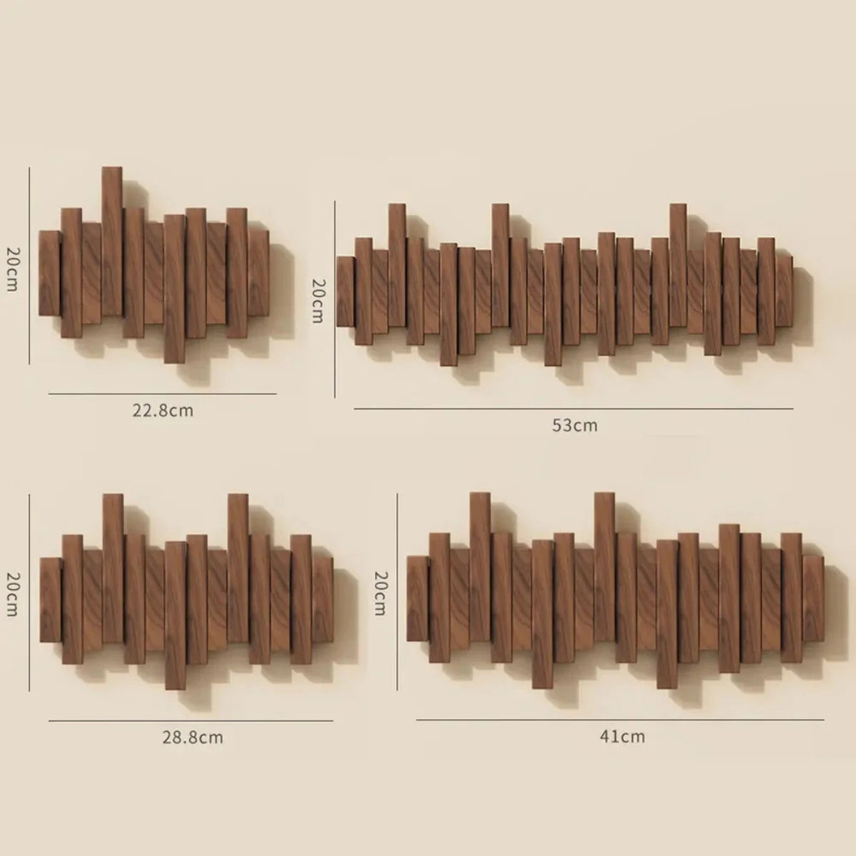 Porte-Manteau Mural en Bois à Crochets Pliables
