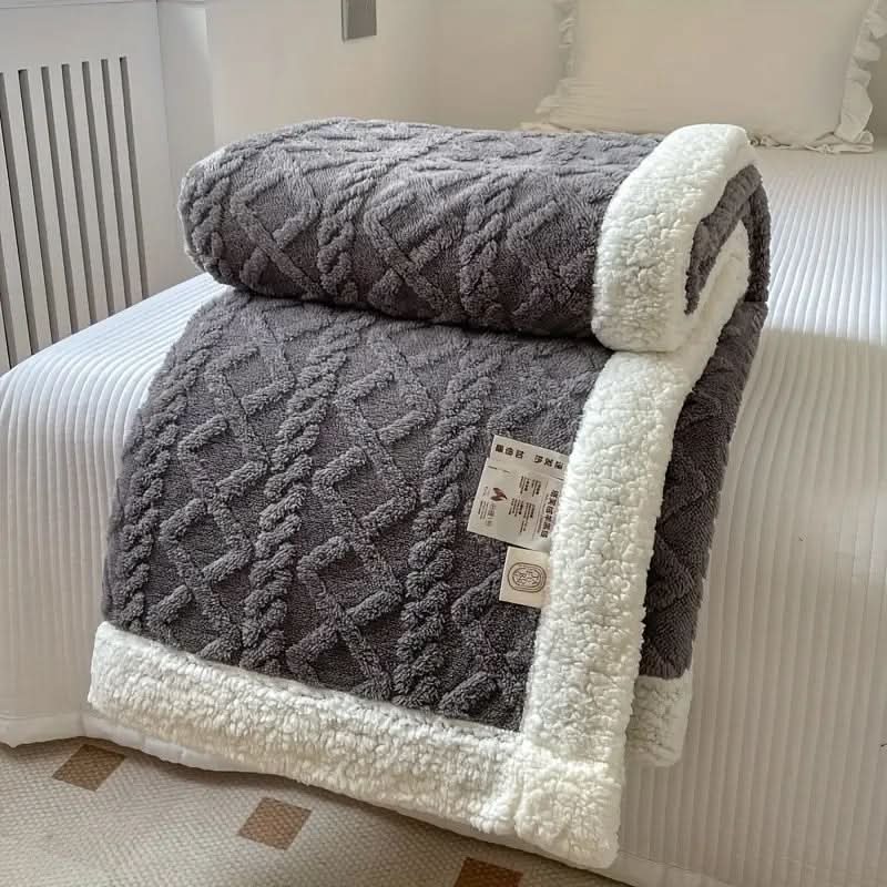 Couverture Polaire Réversible en Sherpa Brossé