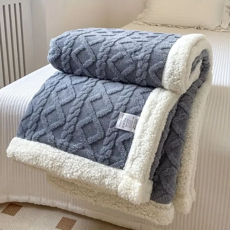 Couverture Polaire Réversible en Sherpa Brossé