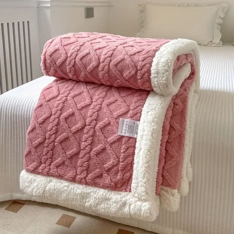 Couverture Polaire Réversible en Sherpa Brossé