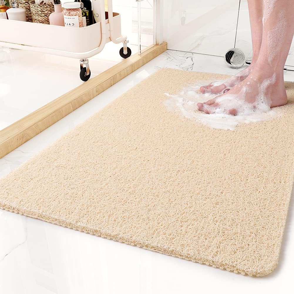 Tapis de Douche Antidérapant en PVC à Séchage Rapide