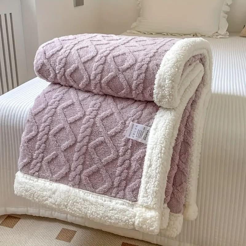 Couverture Polaire Réversible en Sherpa Brossé