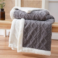Couverture Polaire Réversible en Sherpa Brossé