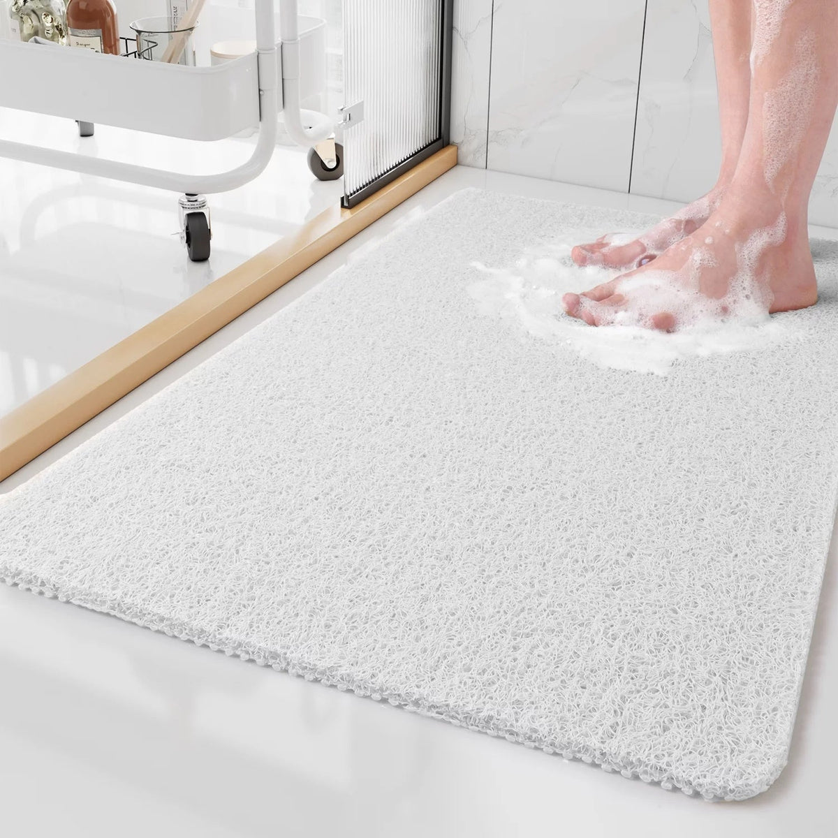 Tapis de Douche Antidérapant à Drainage Rapide