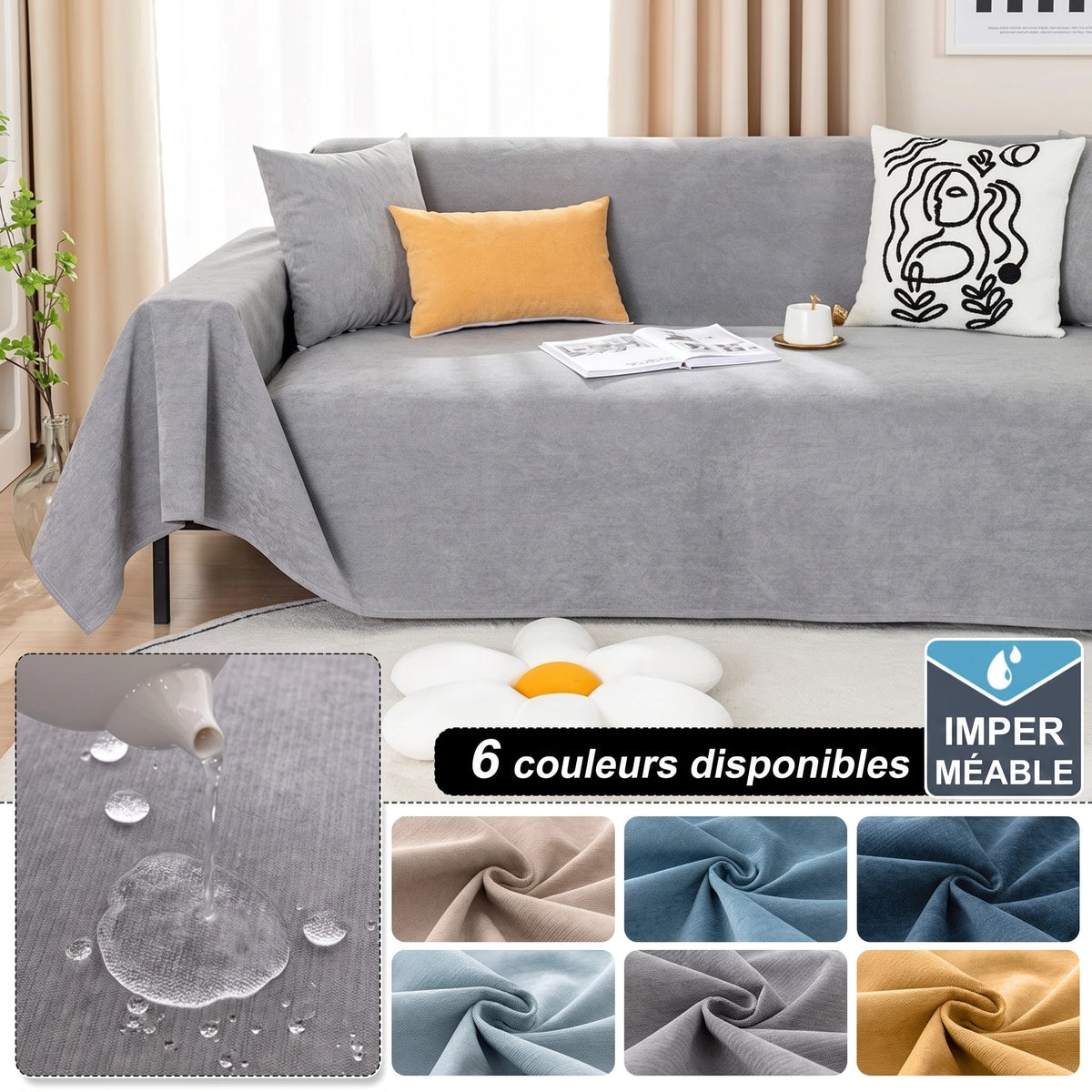 Jeté de Canapé Imperméable et Résistant aux Rayures