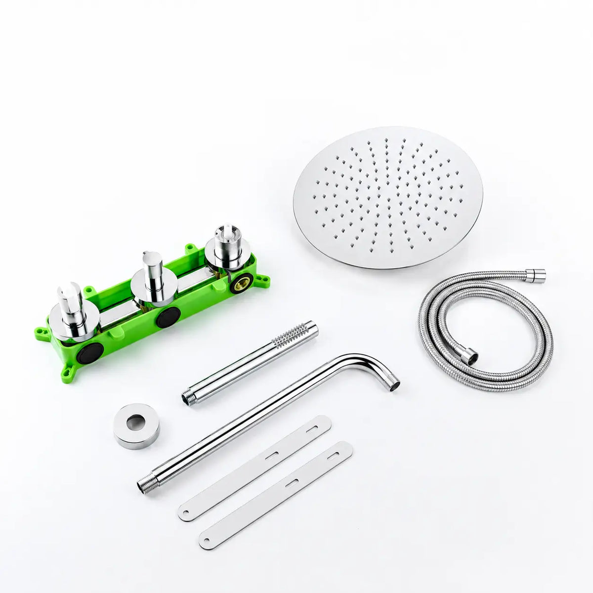 Contenu kit colonne de douche encastrée chrome 