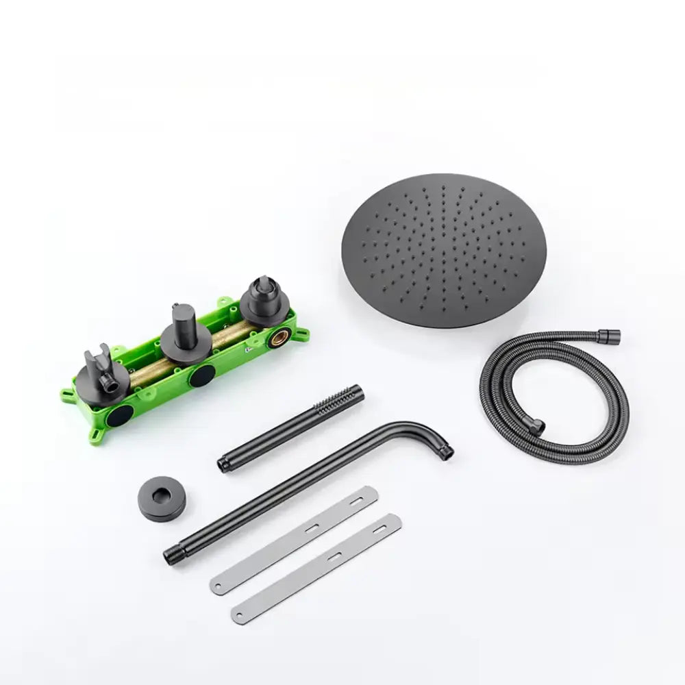 contenu kit colonne de douche encastrée gris brossé