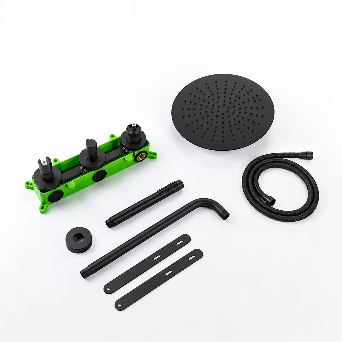 contenu kit colonne de douche encastrée noir mat