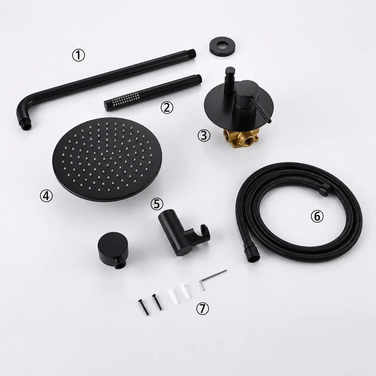 contenu kit douche noir mat