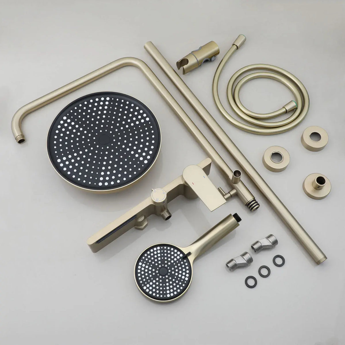 Kit de la colonne de douche thermostatique or brossé