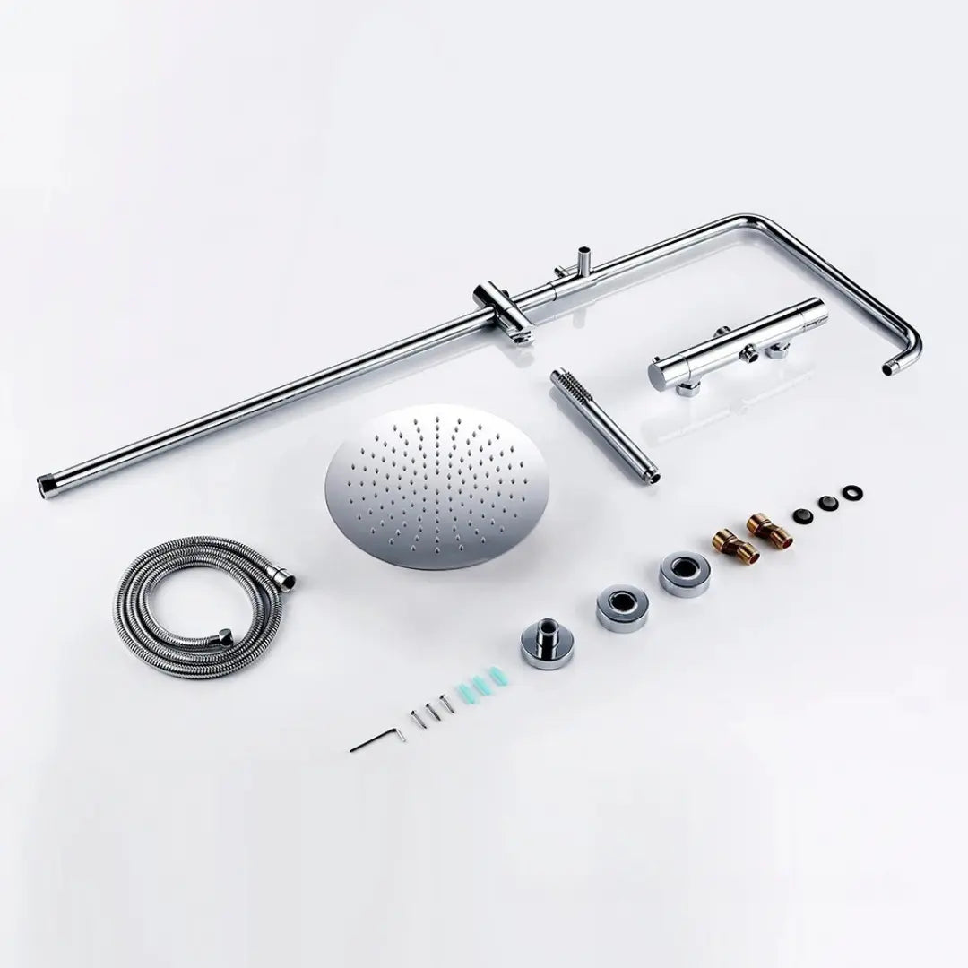 kit colonne de douche thermostatique chrome