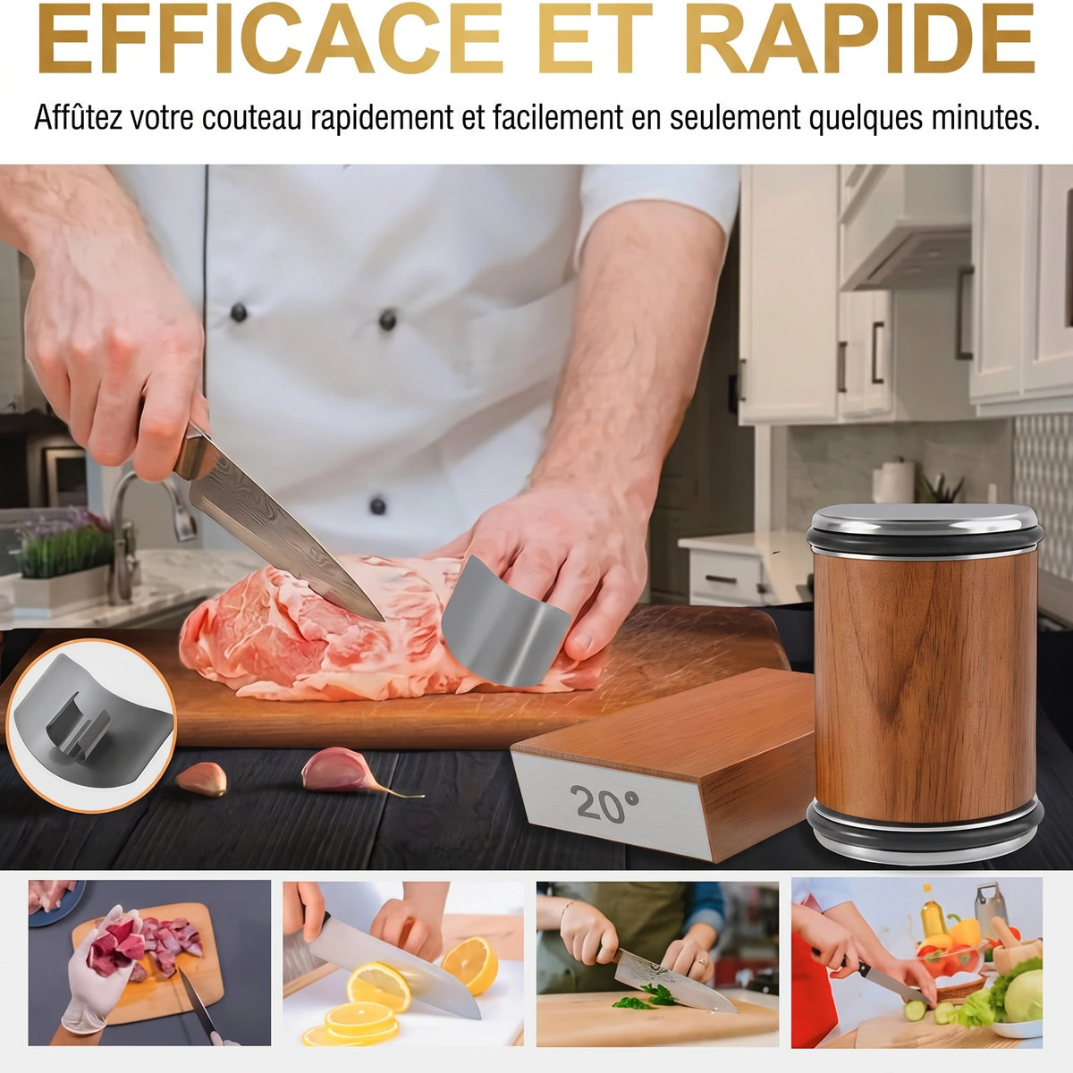 Kit d'Affûtage Diamant avec Guide Magnétique 15° et 20°