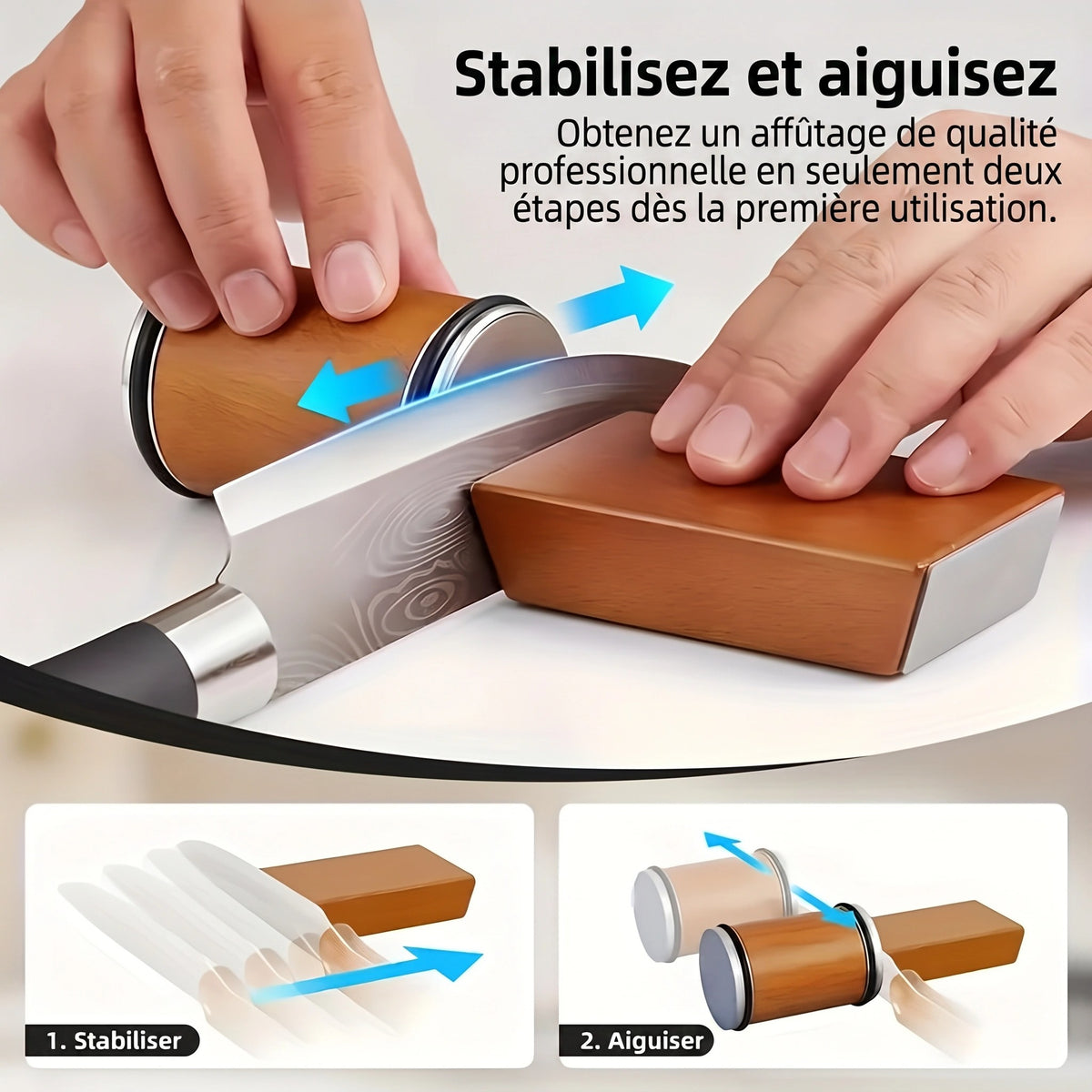Kit d'Affûtage Diamant avec Guide Magnétique 15° et 20°