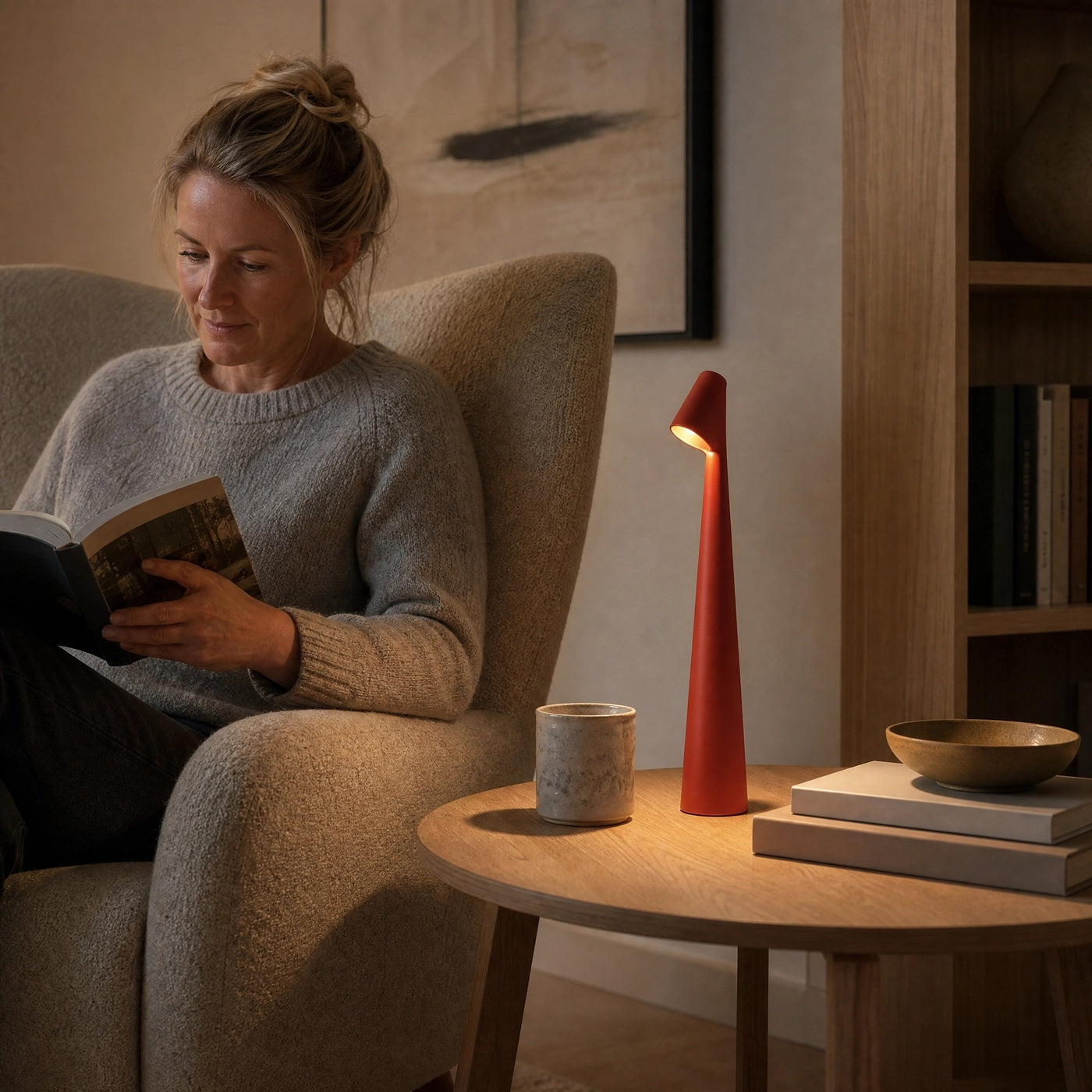 Lampe de Table Sans Fil Scandinave à Intensité Réglable